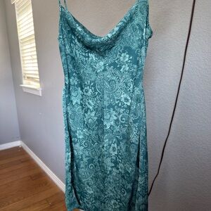 Billabong Teal Paisley Midi Dress